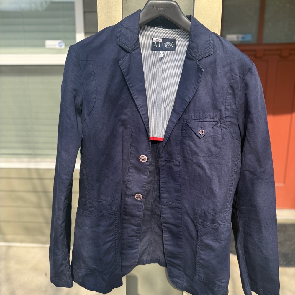 Armani Jeans Navy Lightweight Shirt Jacket